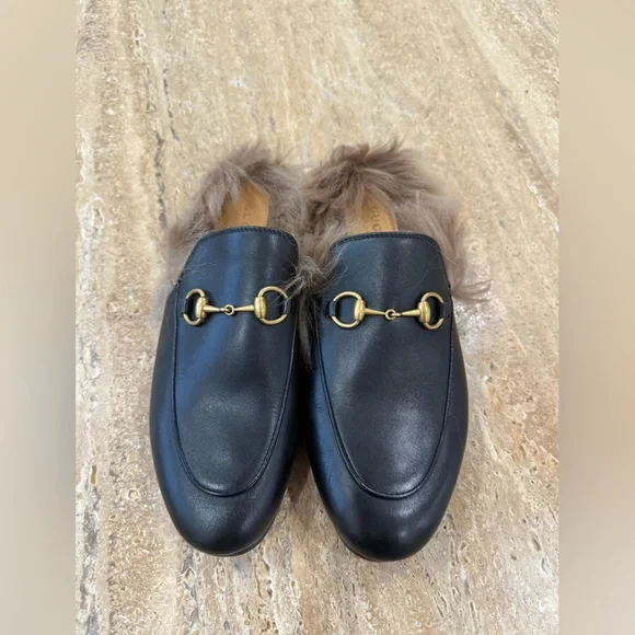 NWOB Gucci Princetown Genuine Shearling Loafer Mule size 36 - Picture 6 of 9